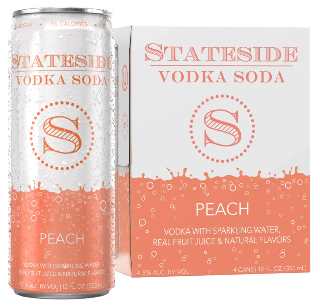 Stateside Peach Vodka Soda 4-Pack